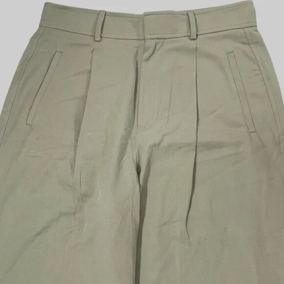 NEW Everlane The Draper Pleated Pant in Buttersmooth 8 Seagrass Green - Picture 7 of 11